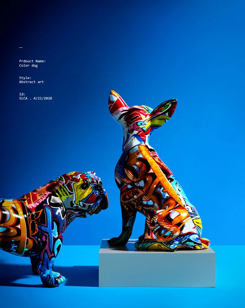 Urban Graffiti Chihuahua Statue