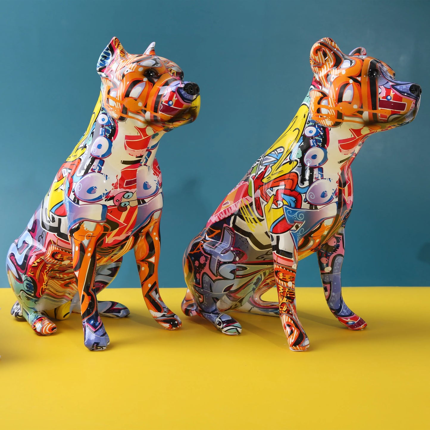 Urban Graffiti staffordshire Bull Terrier Statue