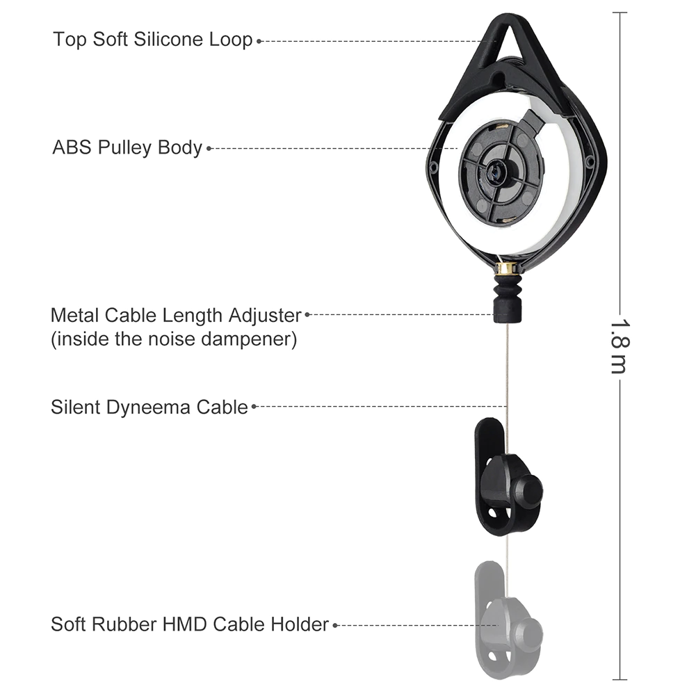 Silent 6 Piece VR Cable Management Pulley System V2