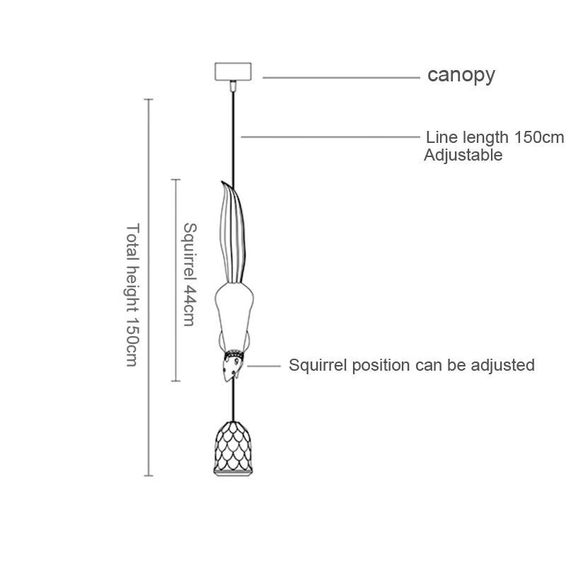 Nordic Squirrel Pendant Ceiling Light