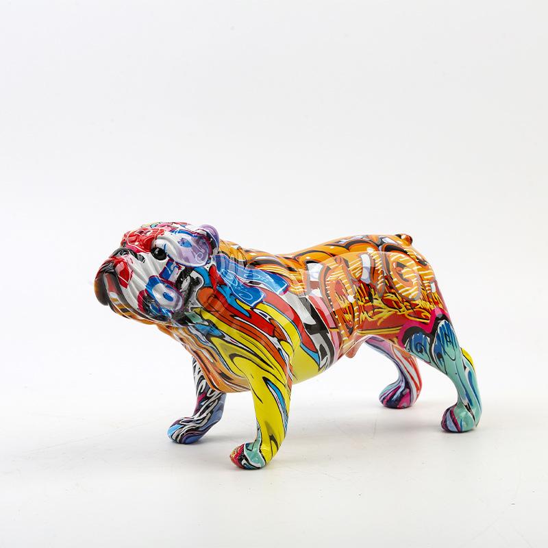 Urban Graffiti English Bulldog Statue