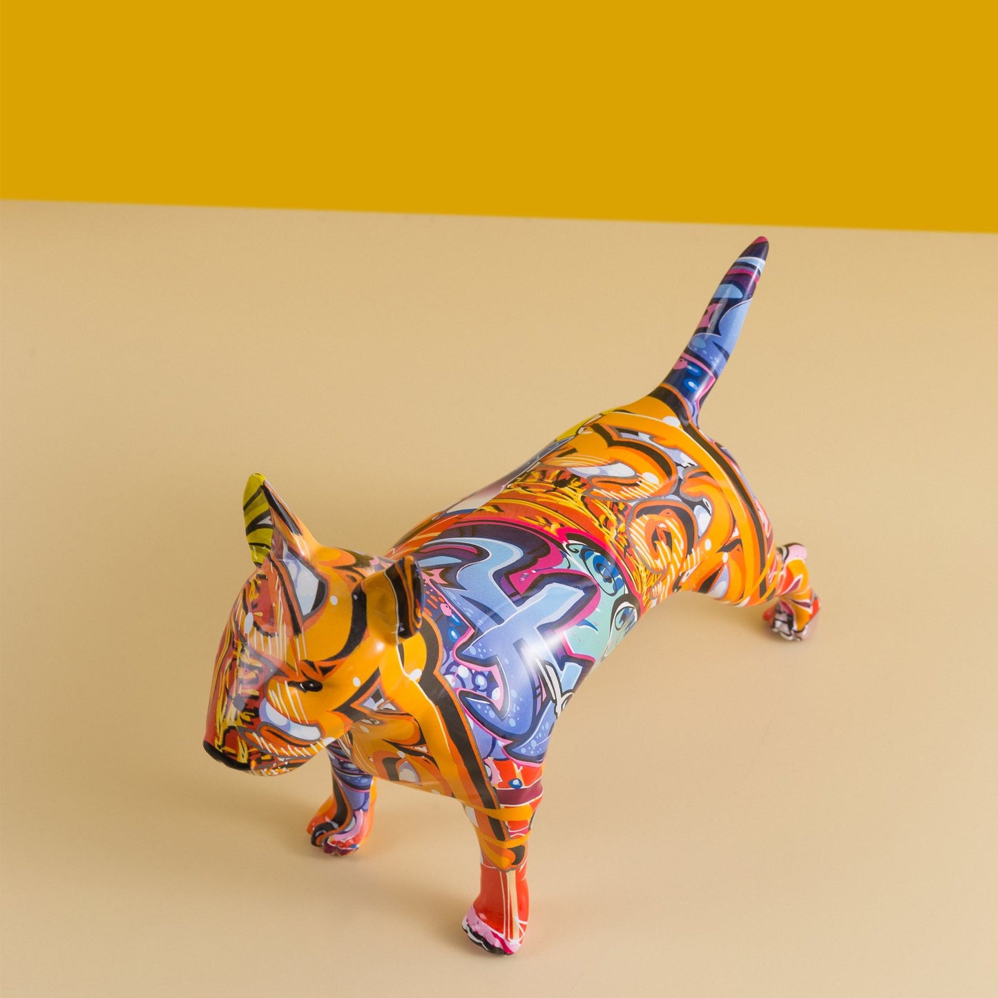 Urban Graffiti Bull Terrier Statue