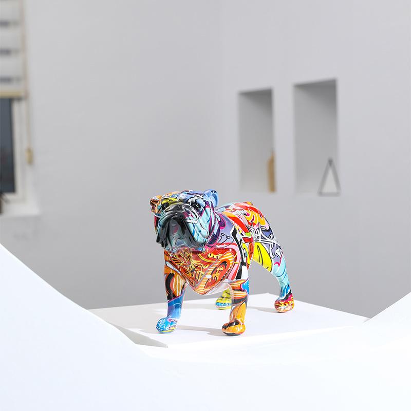 Urban Graffiti English Bulldog Statue