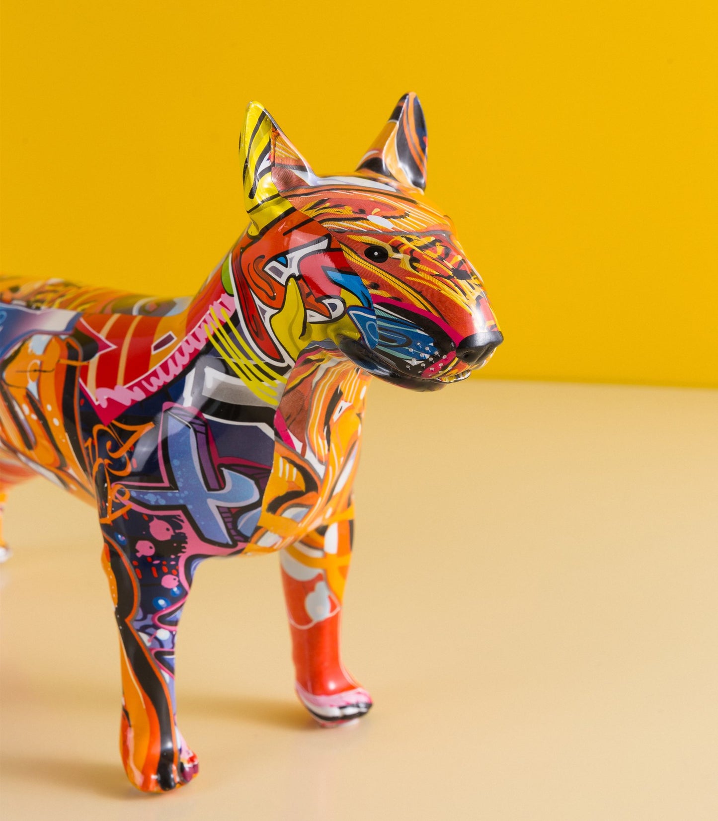 Urban Graffiti Bull Terrier Statue