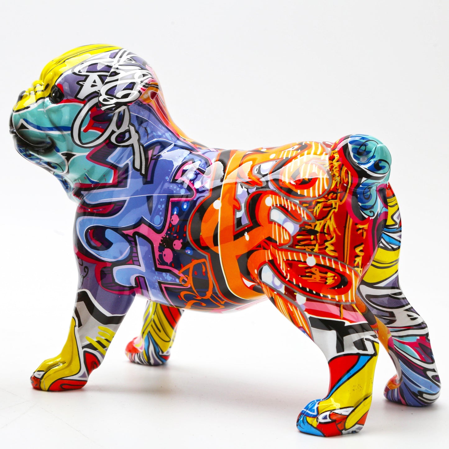 Urban Graffiti Pug Statue
