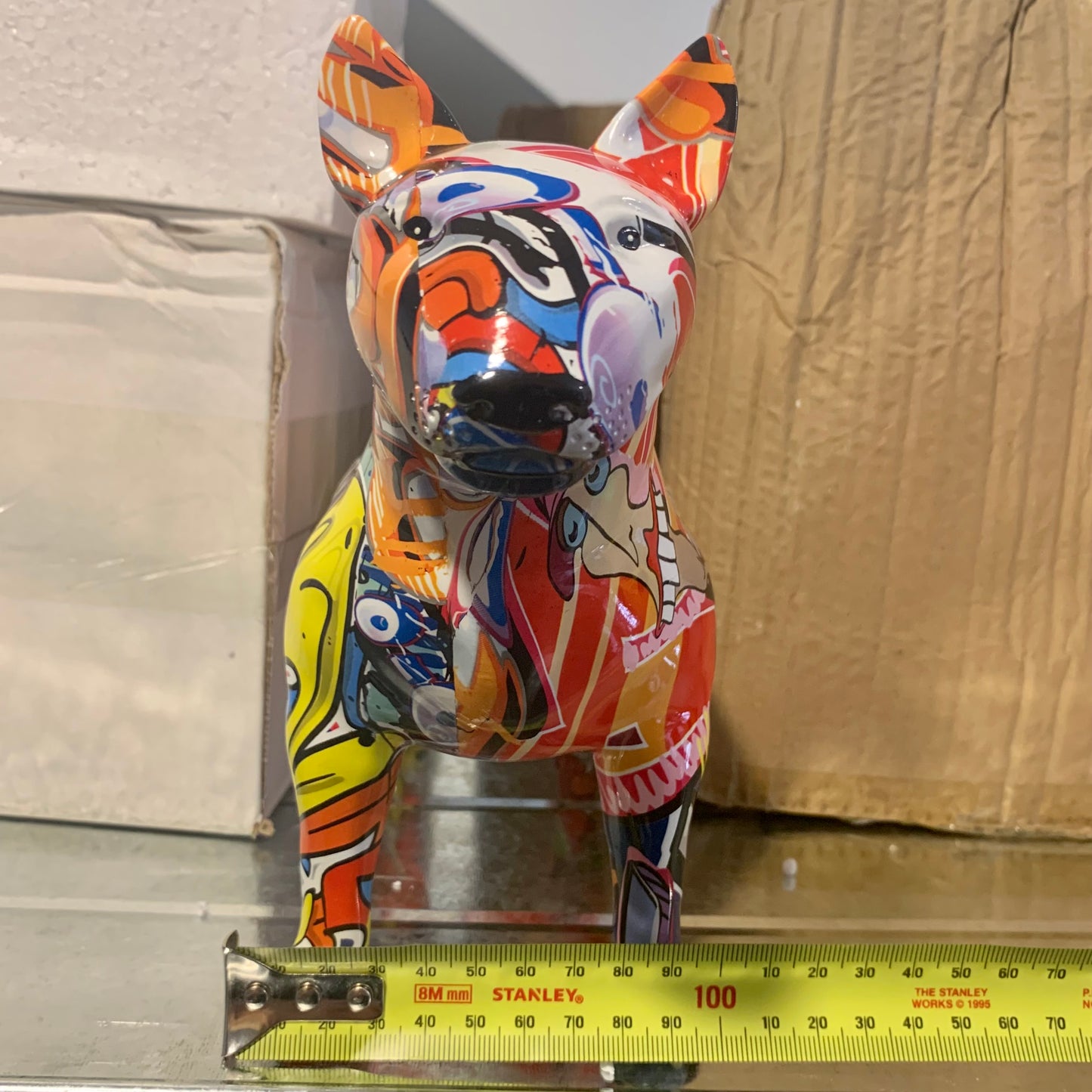 Urban Graffiti Bull Terrier Statue