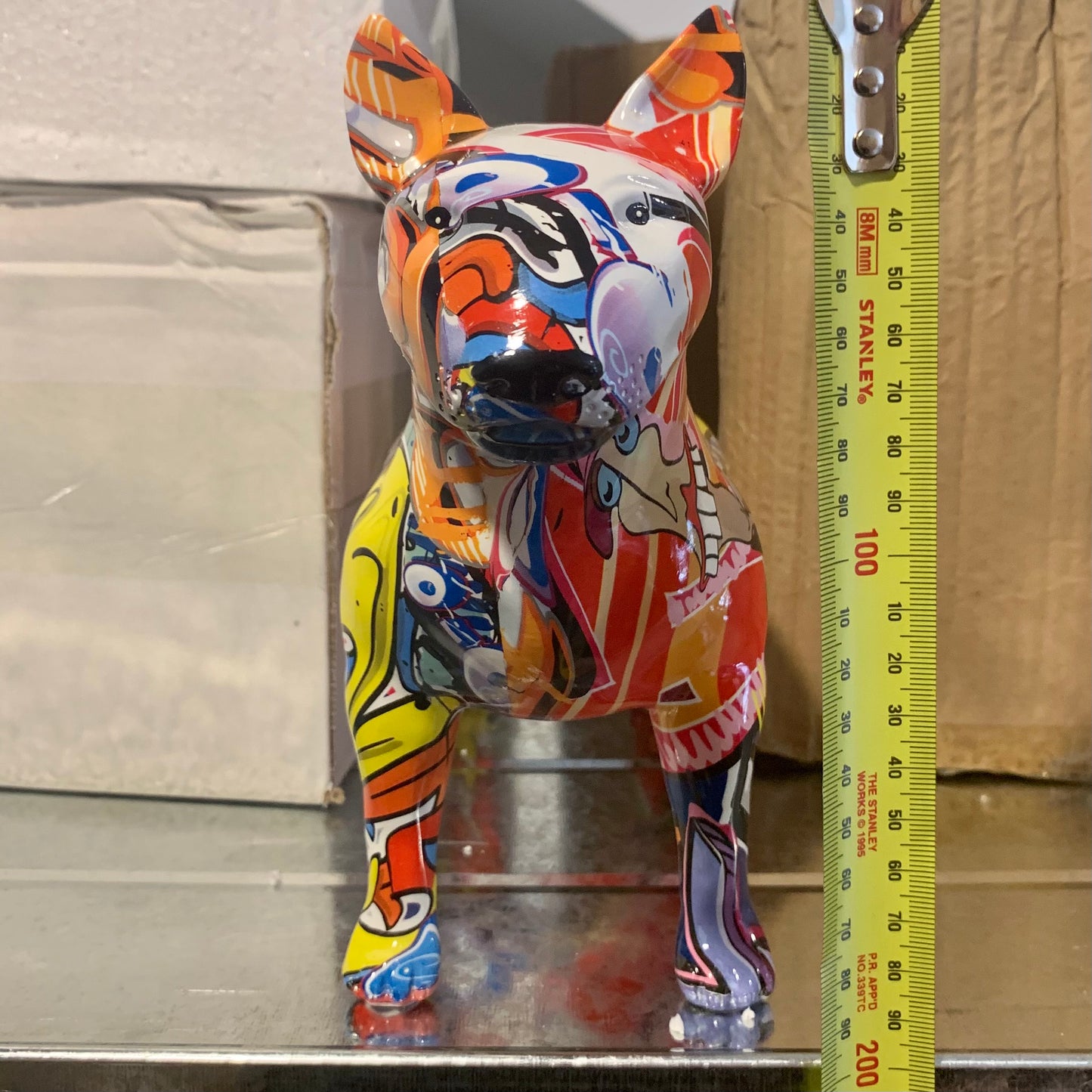 Urban Graffiti Bull Terrier Statue