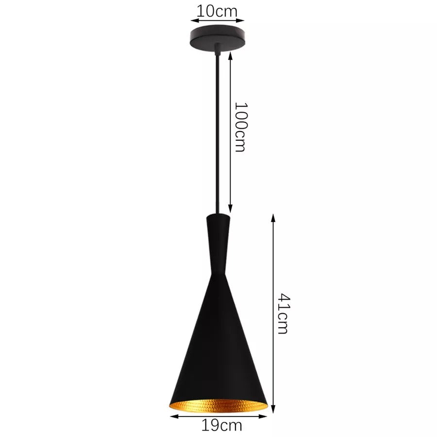 Nordic Vintage Pendant Ceiling Light Black Style C