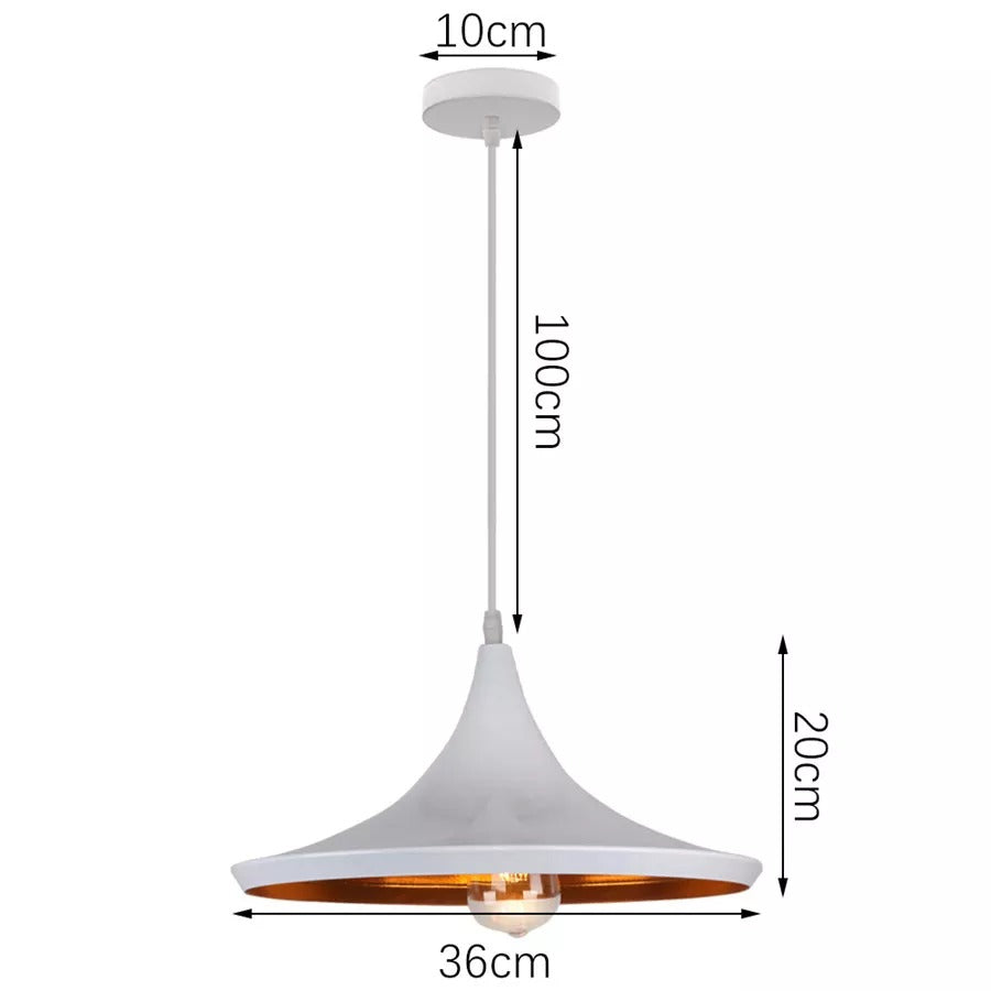 Nordic Vintage Pendant Ceiling Light White Style A
