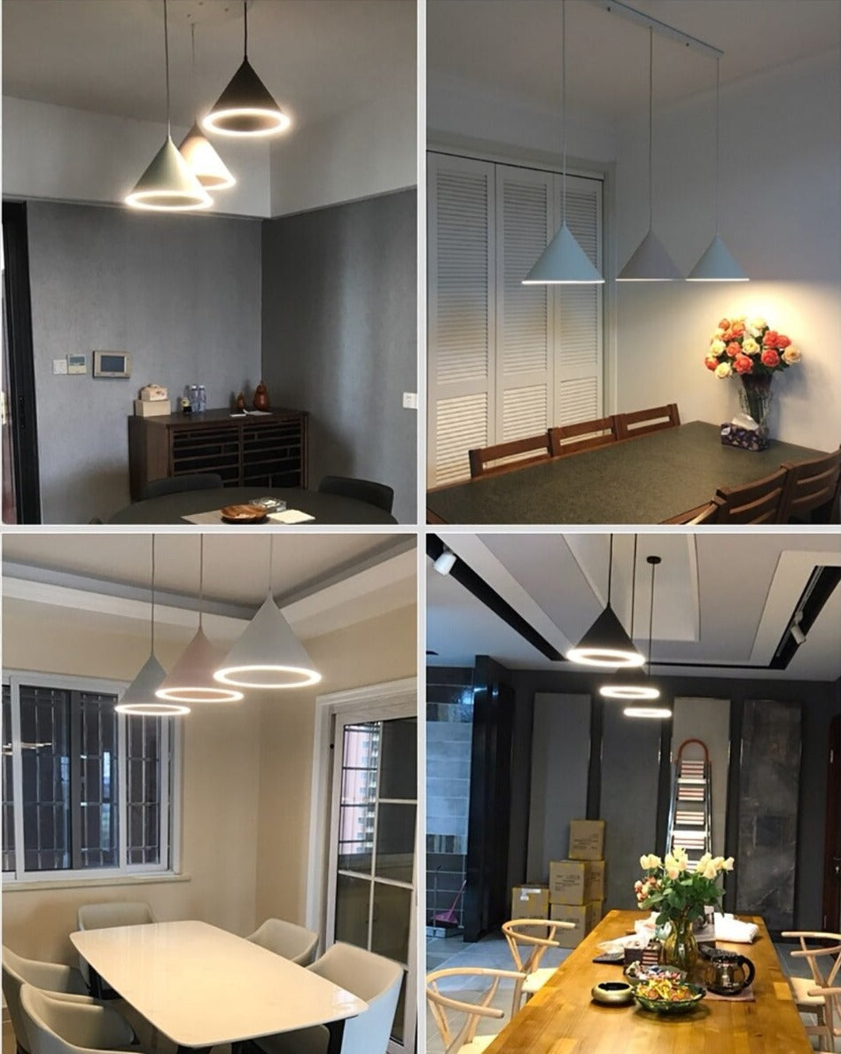 Nordic LED Halo Pendant Ceiling Light