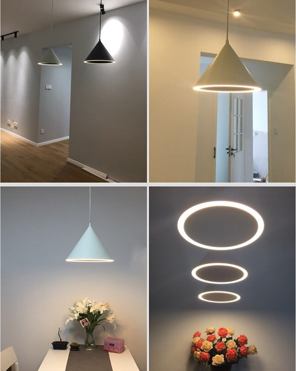 Nordic LED Halo Pendant Ceiling Light