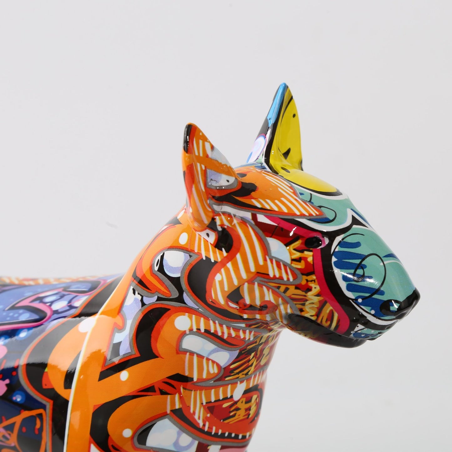 Urban Graffiti Bull Terrier Statue