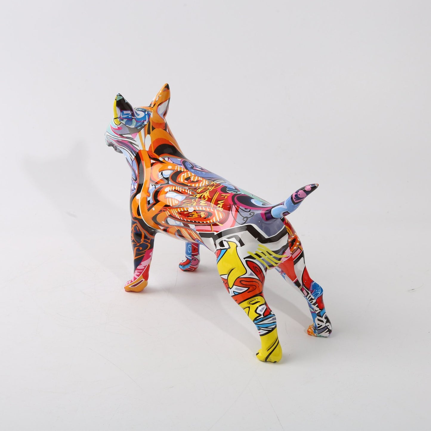 Urban Graffiti Bull Terrier Statue