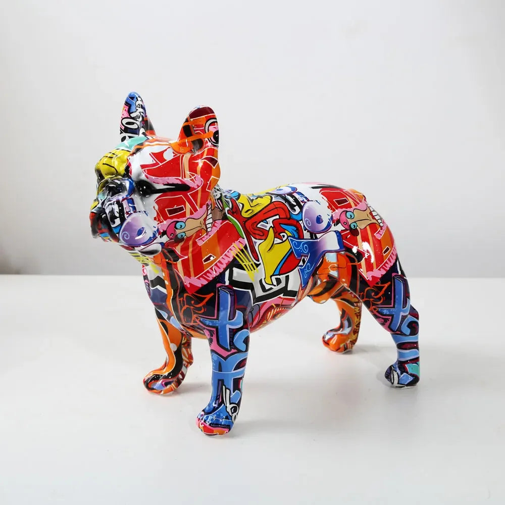 Urban Graffiti French Bulldog Statue