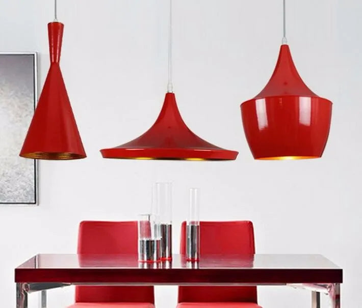 Nordic Vintage Red Pendant Lights