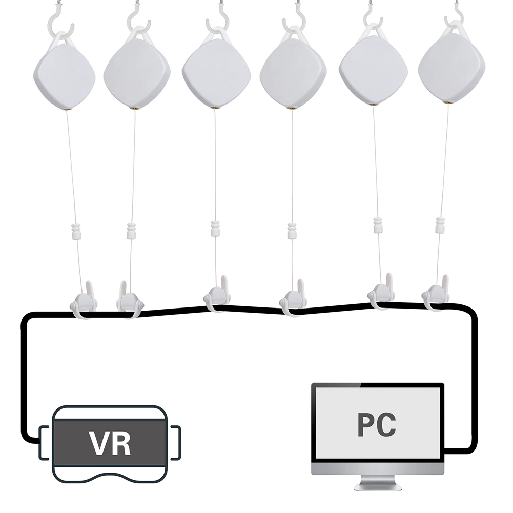 Silent 6 Piece VR Cable Management Pulley System V2