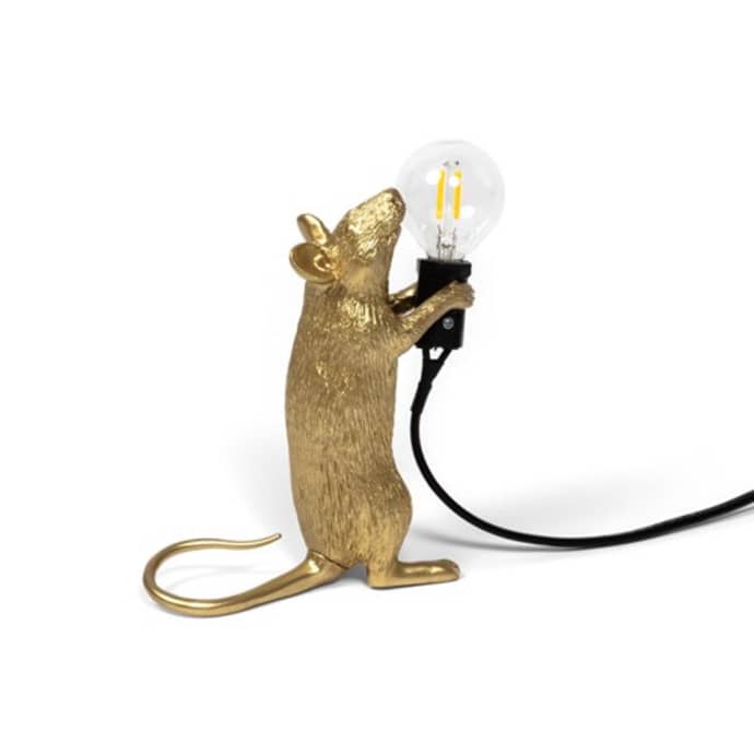 Individual Gold Mouse Lamps