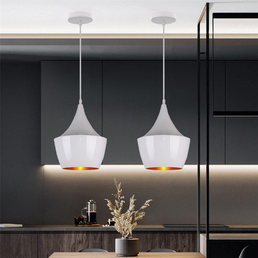 Nordic Vintage Pendant Ceiling Light White Style B