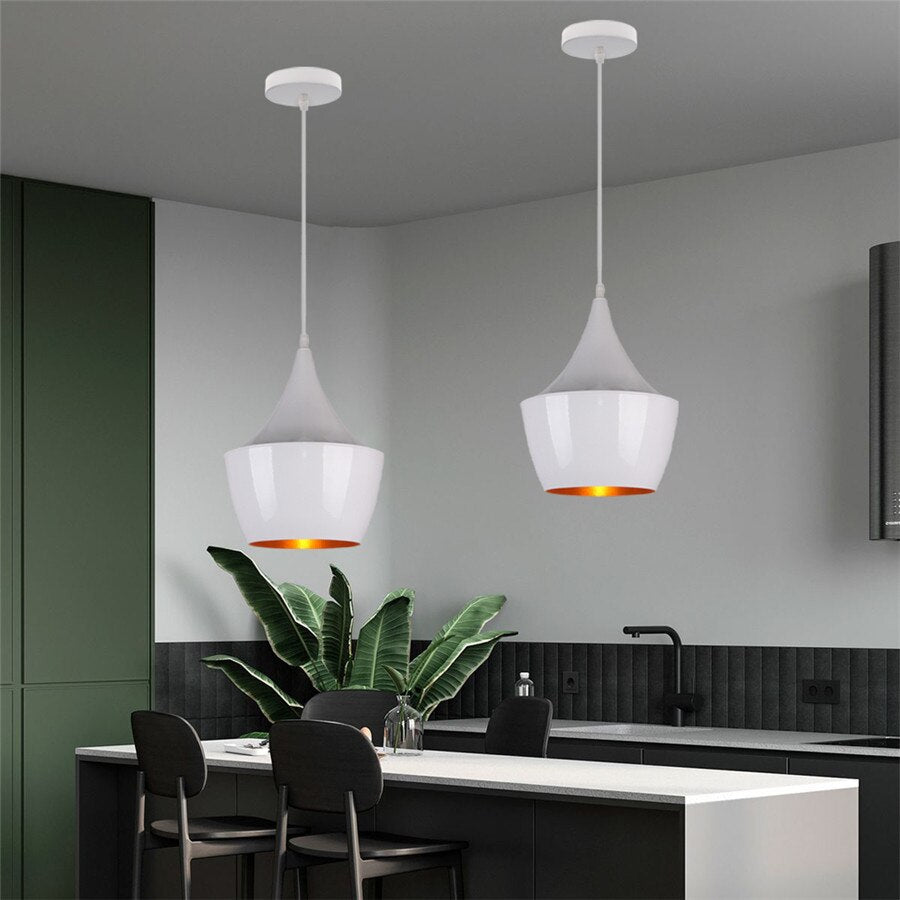 Nordic Vintage Pendant Ceiling Light White Style B