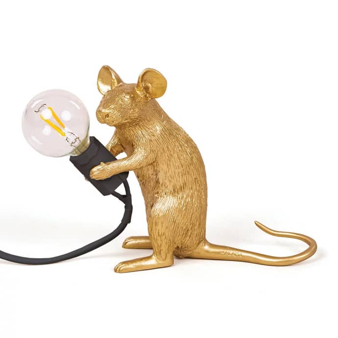 Individual Gold Mouse Lamps