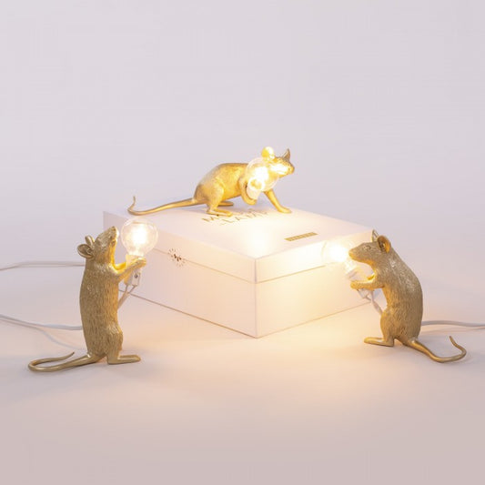 Individual Gold Mouse Lamps