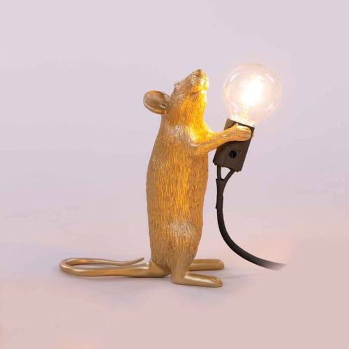 Individual Gold Mouse Lamps