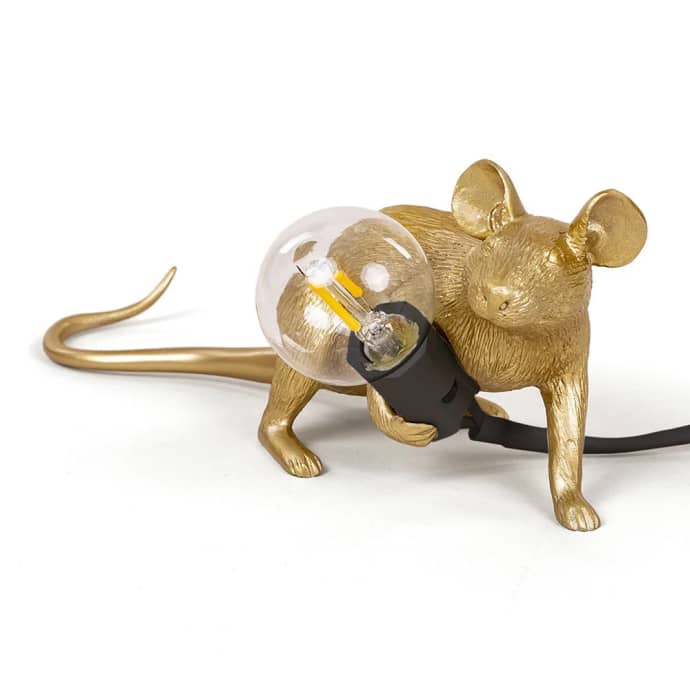 Individual Gold Mouse Lamps